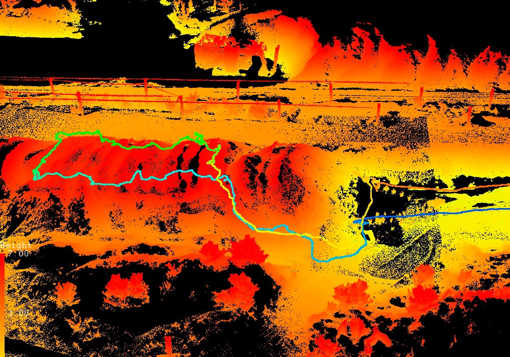 Съемка открытого склада железной руды ручным сканером GreenValley LiGrip